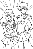 Een kleurplaat van  sailor moon